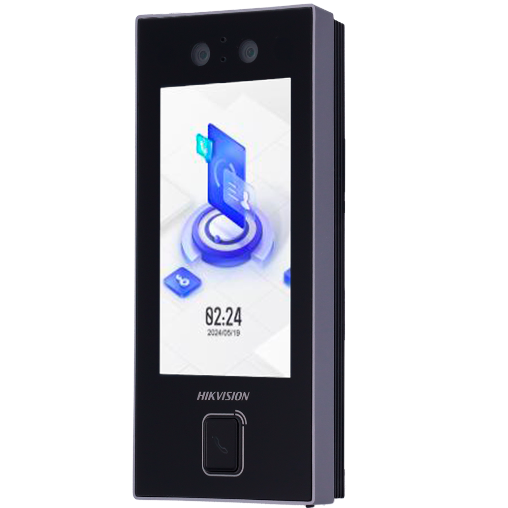 HIKVISION DS-K1T344MBFWX-E1 IP65 Access and Presence Control Facial Recognition, Microfibre Card, QR Code and PIN - Call Button