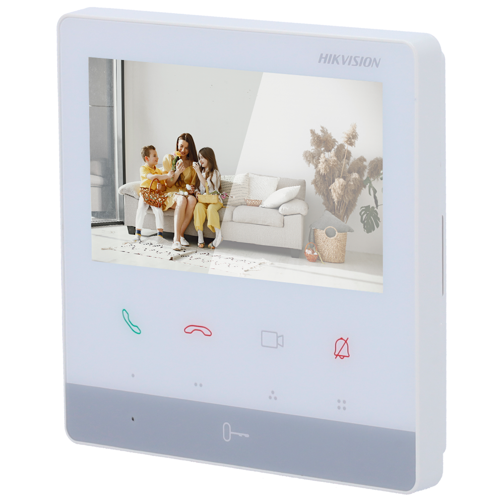 [DS-KH7100EY-E2-W] DS-KH7100EY-E2 4.3" TFT Monitor 2-Wire HD - microSD - Surface Mount White