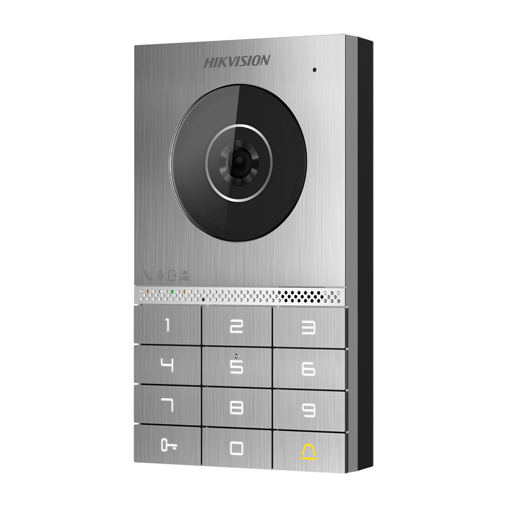 Hikvision DS-KV7023EY-IME2 Station de porte vidéo HD 2 fils  avec caméra 2 MP, carte MF et code PIN, et 2 relais