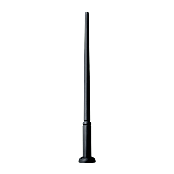 EKTOR-paal 3000 mm zonder deur, zwart
