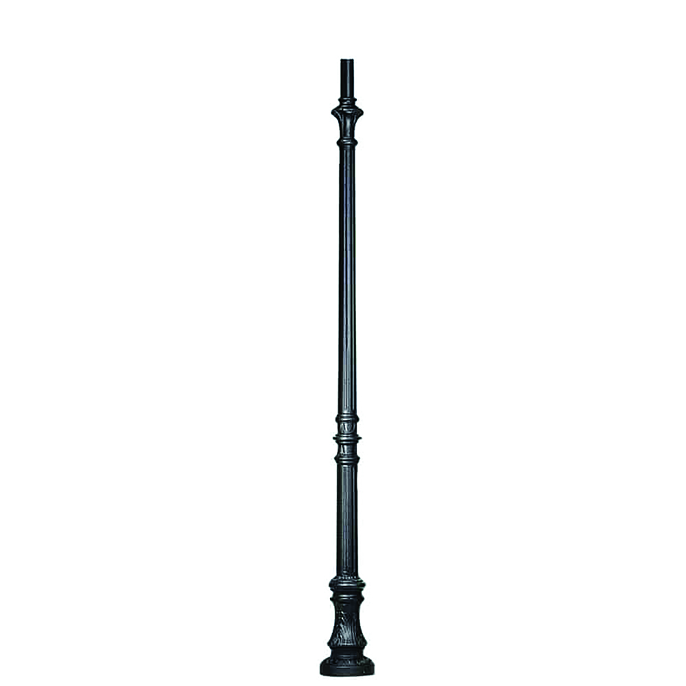 KARMEL-paal, 3000 mm, met deur, zwart