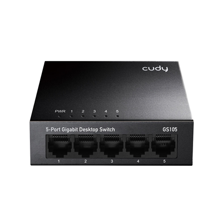 Cudy GS105 Commutateur Ethernet Gigabit 5 ports Boîtier en métal