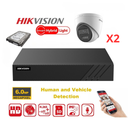 HIKVISION 6MP Surveillance Camera Kit – Up to 4x 6MP Dual-Light Turret IP camera  (DS-2CD1363G2-LIUF) – Lite Series 4-Channel PoE NVR – Pre-installed 2TB Hard Drive