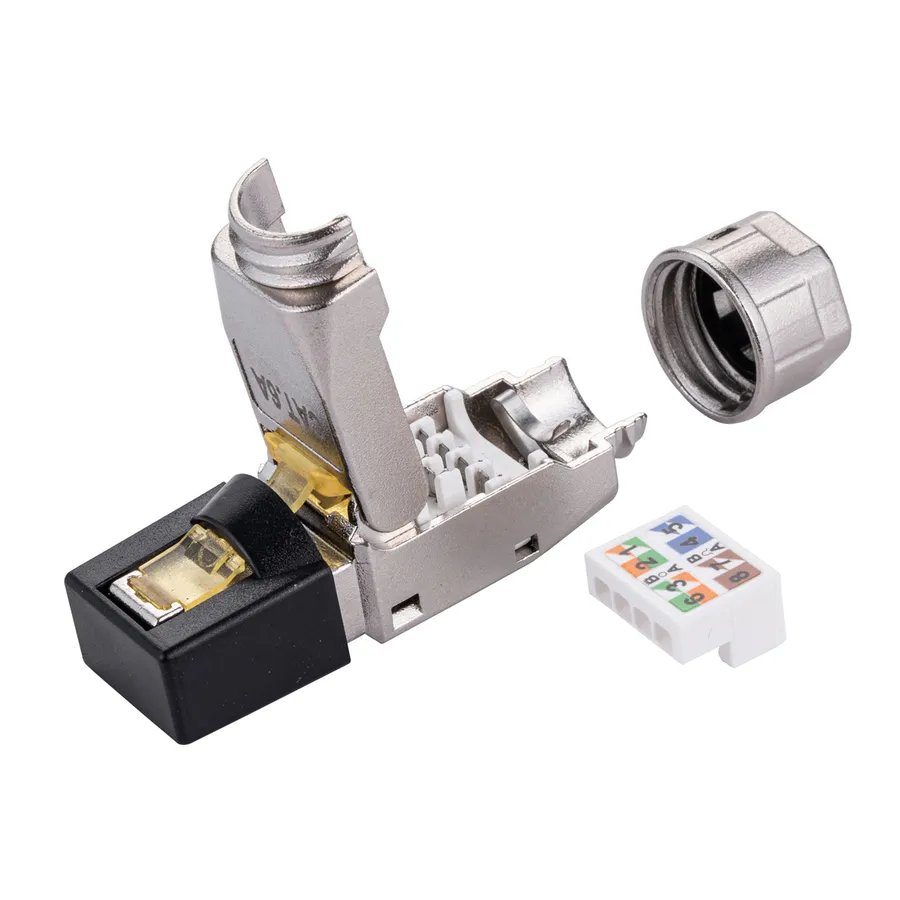 Network connector Male Cat.6A/Class EA, shielded,  tool-free installation