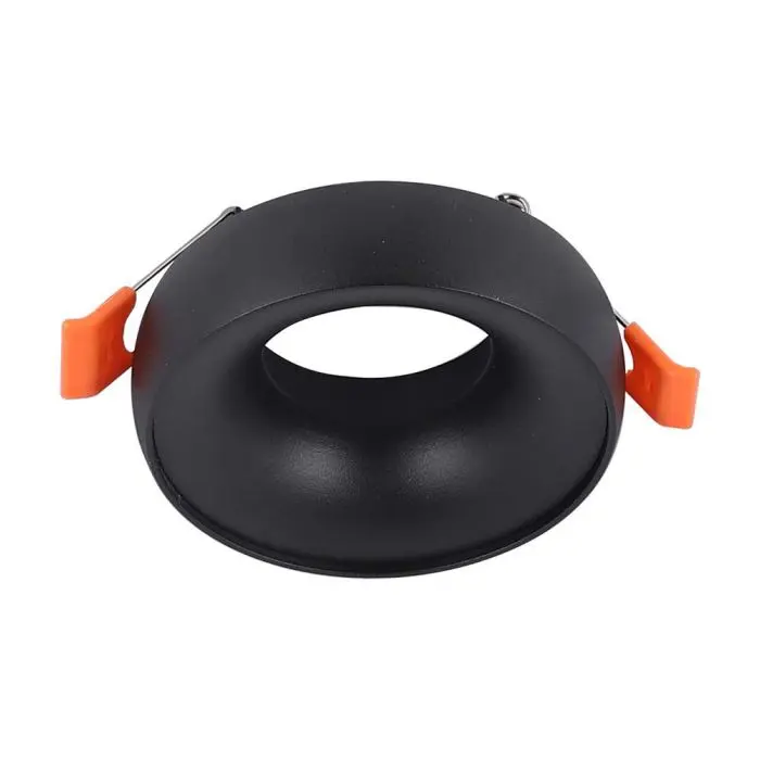 VT-980 GU10 Ronde reflectorspot, zwart frame + zwart