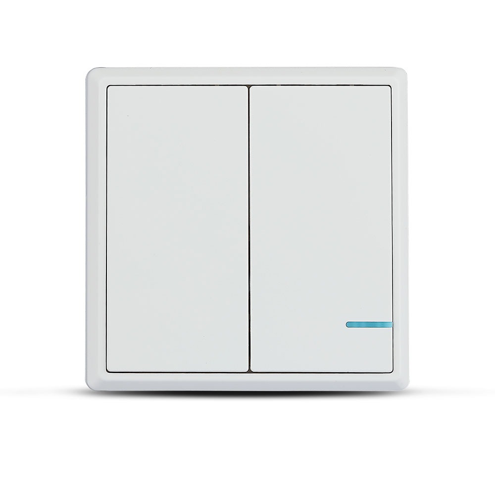 V-TAC VT-5132 Commutateur sans Fil  2 Bouton avec lumière LED IP54