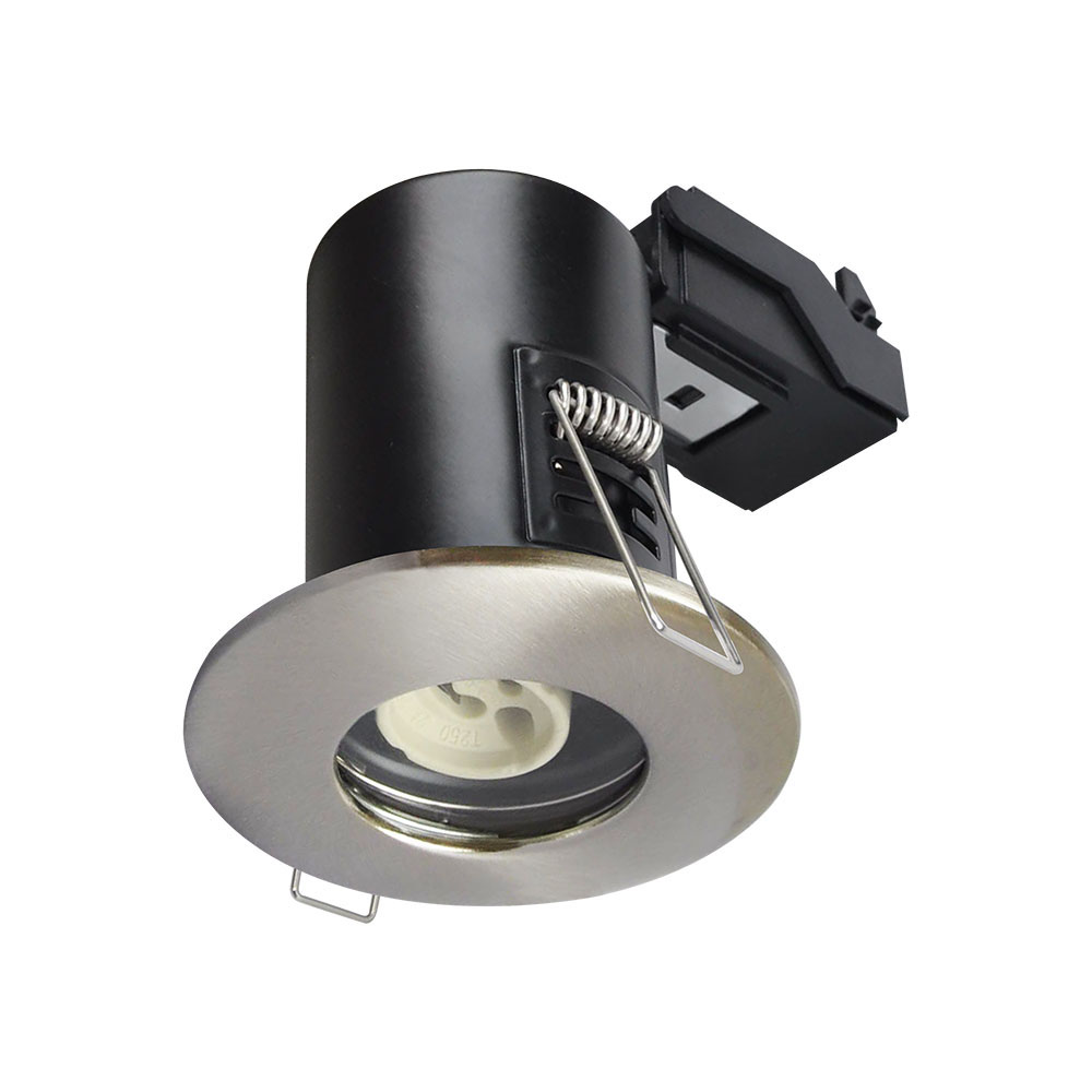 VT-702 GU10 DOUCHE RÉSISTANT AU FEU DOWNLIGHT IP65-NICKEL SATINÉ