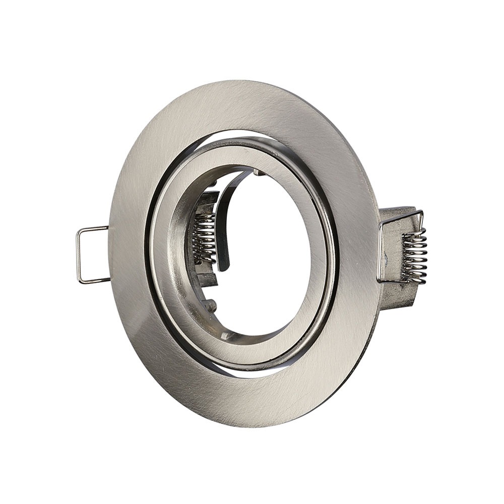 VT-775 GU10 FITTING ROND-SATIJNNIKKEL