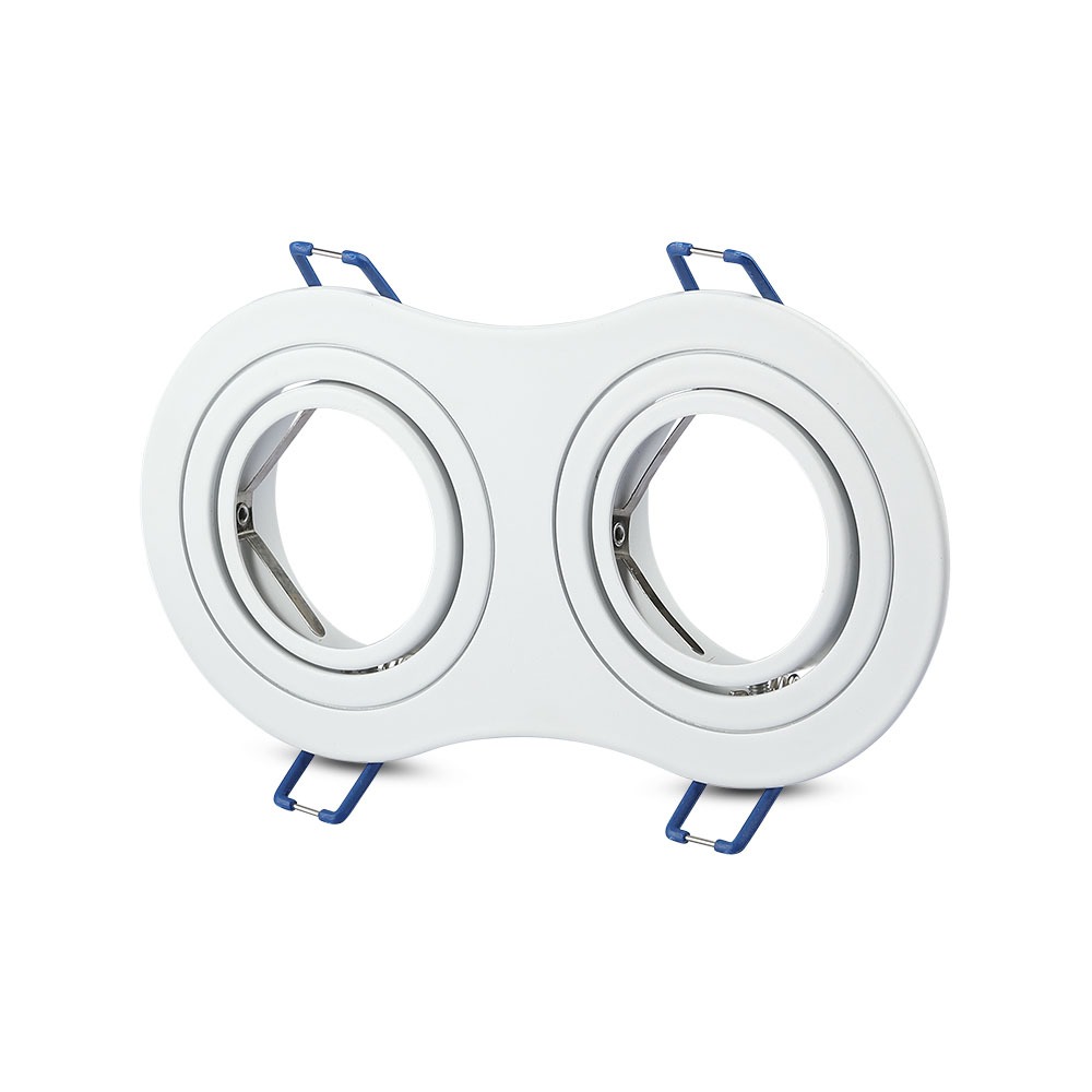 VT-783 2xGU10 FITTING ROND WIT