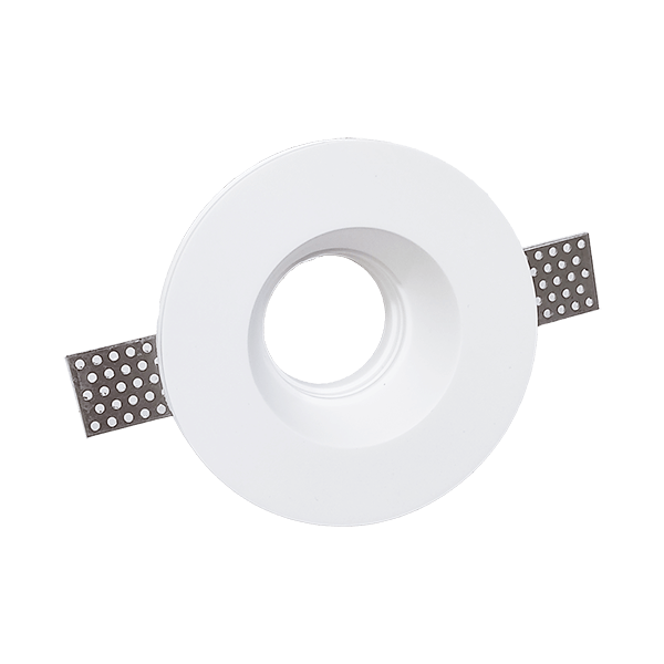 92GDL09R SPOT ROND EN PLATRE GU10 D130X45 BLANC