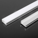 VT-8157 Kit de montage pour bande LED avec diffuseur en aluminium 2000 x 17,4 x 7 mm Argent