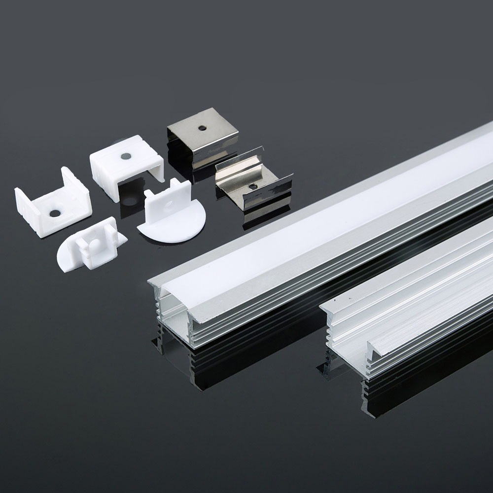 PROFIL EN ALUMINIUM VT-8115 2000 x 24,5 x 12,2 mm - LAITEUX
