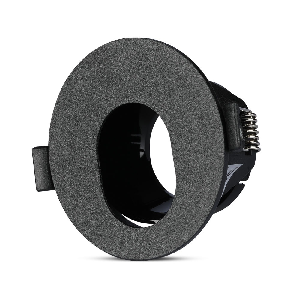 VT-874 GU10 FITTING ROUND BLACK+BLACK