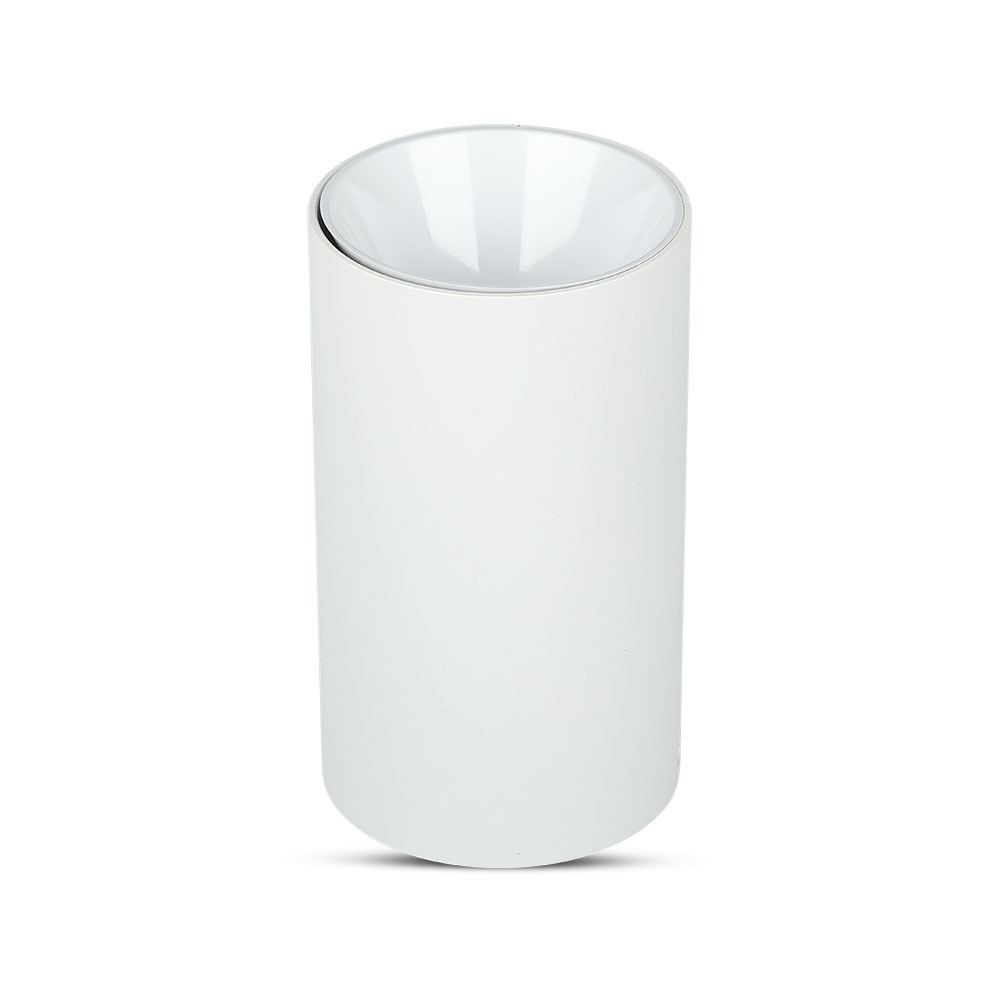 DOUILLE GU10 VT-882 RONDE BLANC+BLANC