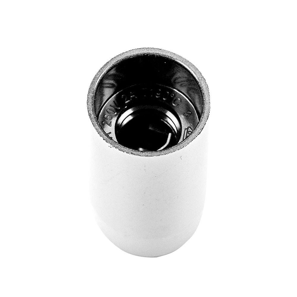 DOUILLE E14 BACKELITE (POLYBAG + CARTE) - BLANC