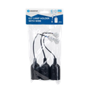 Douille en plastique E27 avec borniers, noir, 3 pcs