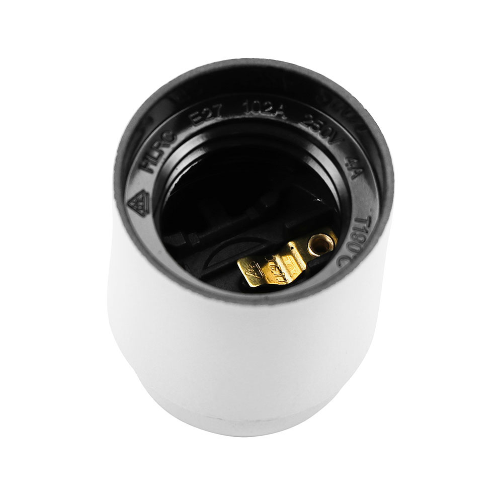 DOUILLE E27 BACKELITE (POLYBAG + CARTE) - BLANC