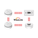 Kit de 4 détecteurs de fumée, de monoxyde de carbone et de chaleur interconnectés sans fil Wisualarm