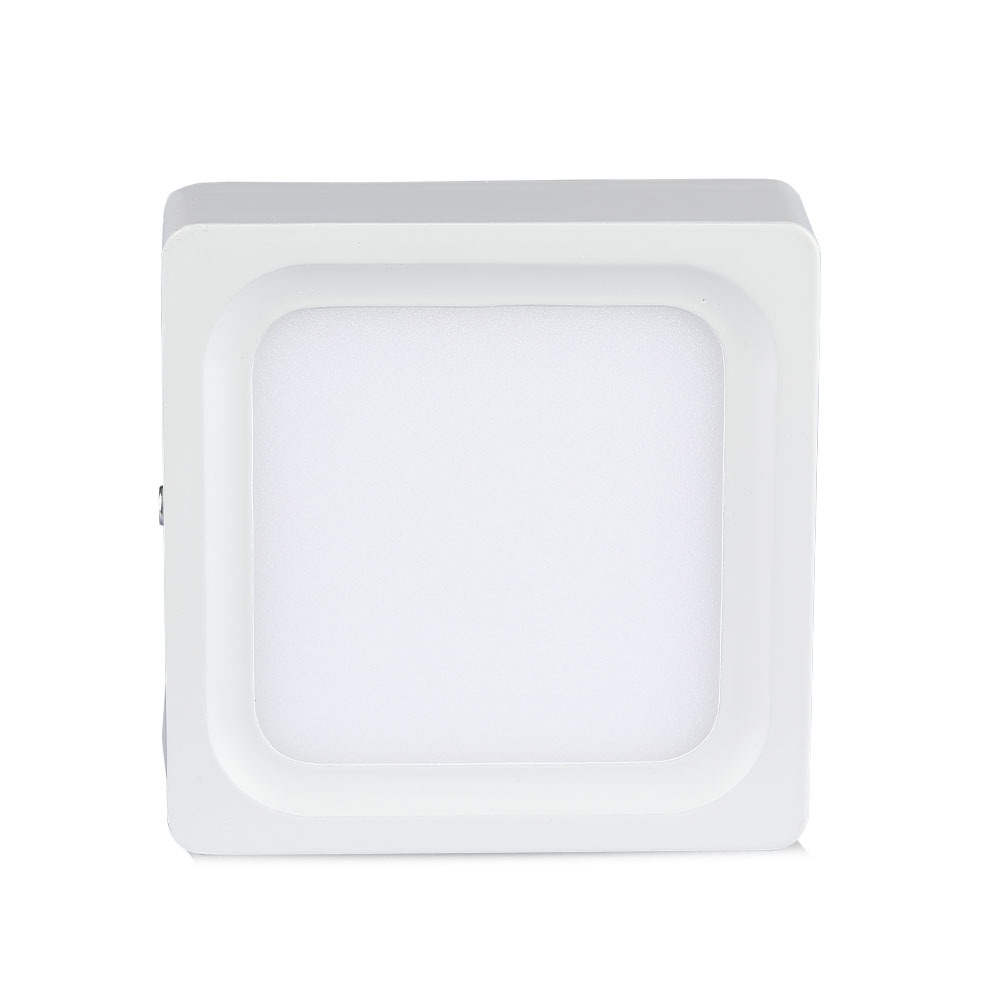 Panneaux LED de surface carrés VT-1408 SQ 8 W, code couleur 3 000 K, blanc chaud