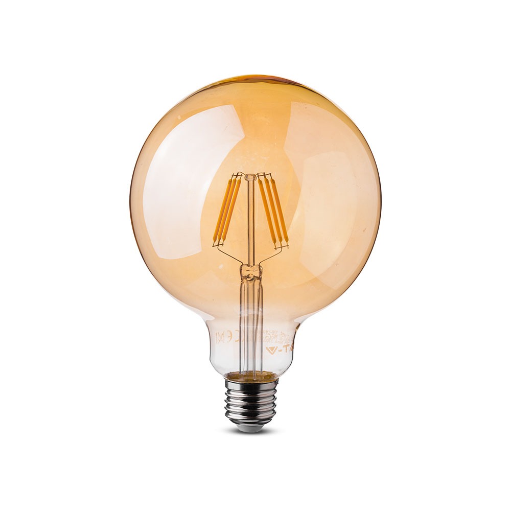 VT-297 6W G125 LED FILAMENTLAMP AMBERGLAS MET SAMSUNG CHIP E27 Kleurcode 2200K-Warm Wit