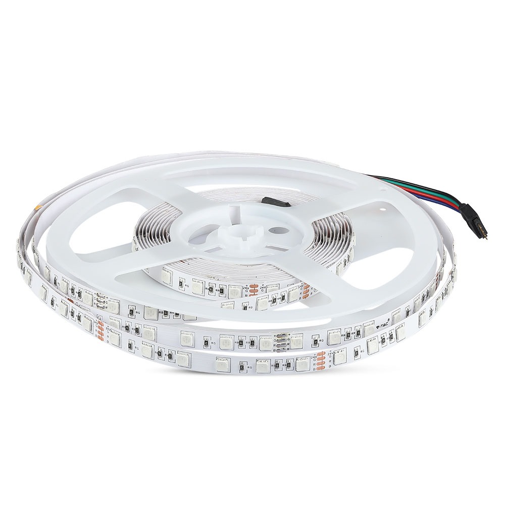 VT-5050 60 BANDE LED 7W RVB IP20 24V (ROULEAU DE 5M)