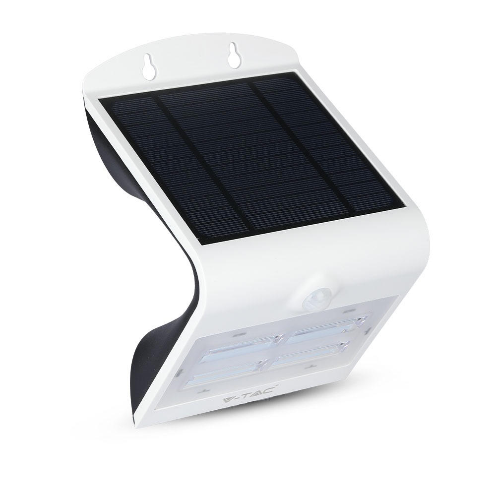 VT-768 3W LED SOLAR WANDLAMP - WIT + ZWART Kleurcode 4000k-DW + 3000K-WW