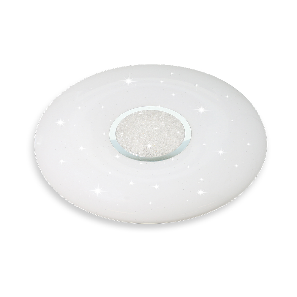 Plafonnier design à LED VT-8556 30 W/60 W/30 W avec télécommande - Variateur de température de couleur - Intensité variable - Couvercle rond - Code couleur CCT : 3 en 1