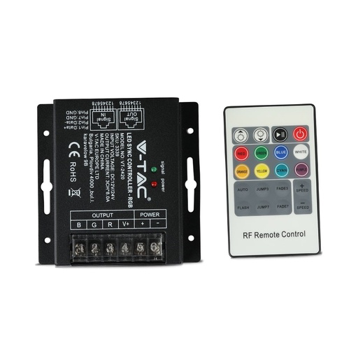 [3339] VT-2420 288W LED RGB-CONTROLLER MET 20-TOETSEN RF-AFSTANDSBEDIENING