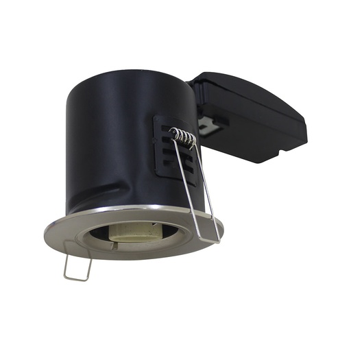 [8917] VT-703 GU10 VUURBESTENDIGE DOWNLIGHT MET TWIST EN LOCK DIKKE BEHUIZING - NIKKEL