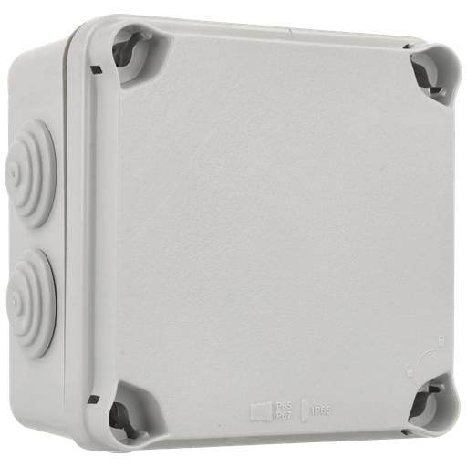 [BOX-121x121x68] Waterdichte vierkante aansluitdoos (afmetingen: 121 x 121 x 68 mm) IP44