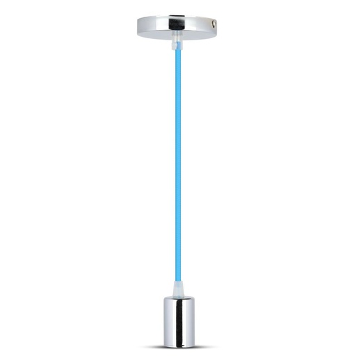 [3783] VT-7338 CHROOM METALEN BEKER HANGER LICHTBLAUW