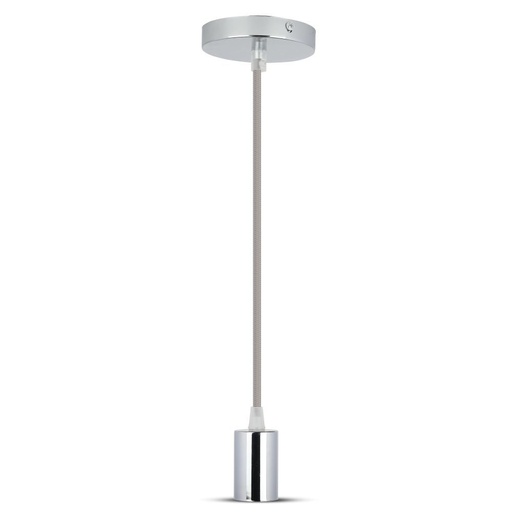[3786] VT-7338 SUSPENSION COUPE EN MÉTAL CHROMÉ GRIS CLAIR