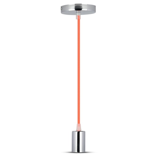 [3788] VT-7338 SUSPENSION COUPE EN MÉTAL CHROMÉ ORANGE CLAIR