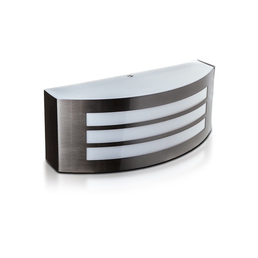 [7514] VT-7680 E27 WANDLAMP MET ROESTVRIJ STAAL &amp; PC IP44