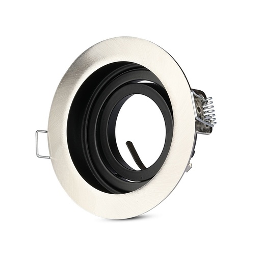 [3596] VT-781 GU10 FITTING ROND SATIJNNIKKEL
