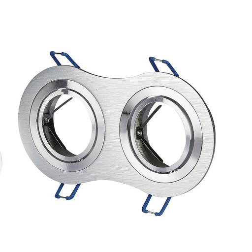 [3602] VT-783 2xGU10 PASSENDE RONDE ALUMINIUM BORSTEL