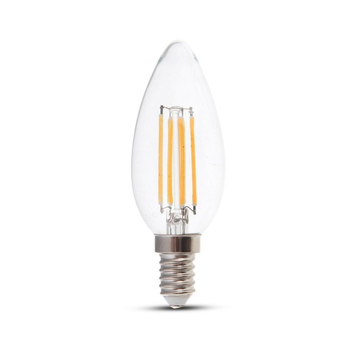 [7365] VT-2174 4W CANDLE FILAMENT BULB-CLEAR COVER  E14 BLISTER PACK Colorcode 2700K-Warm White