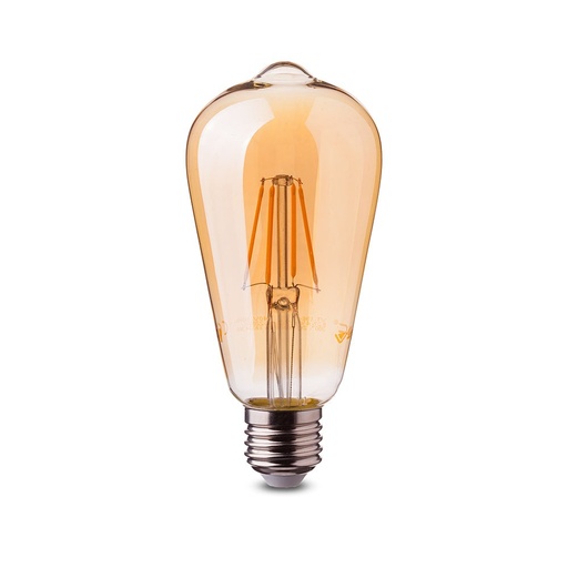 [290] VT-276 6W ST64 FILAMENT BULB-AMBER GLASS WITH SAMSUNG CHIP  E27 Colorcode 2200K-Warm White
