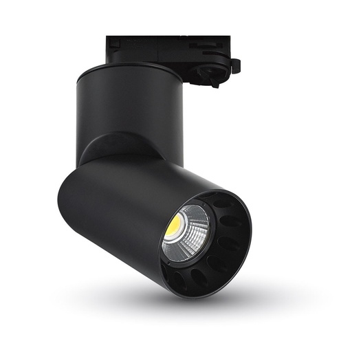 [1202] VT-4521T 20W LED-SPOORLAMP ZWARTE BEHUIZING ROND Kleurcode 5000K-Koud Wit