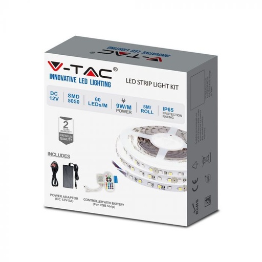 [2353] ENSEMBLE DE BANDES LED SMD5050 30 LED RVB IP65 Rouleau : 5 m