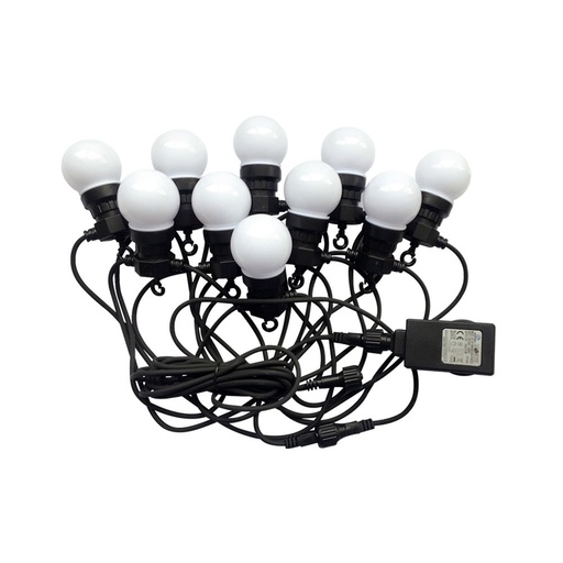 VT-70510 0,5W/LAMP LED-LAMP (5M) MET LAMP (10 LAMPEN) - EU-STEKKER Y, 24V