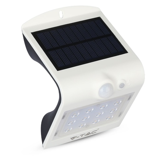 [8276] VT-767-2 1.5W LED SOLAR WALL LIGHT  -WHITE +BLACK BODY Colorcode 4000K-Day White