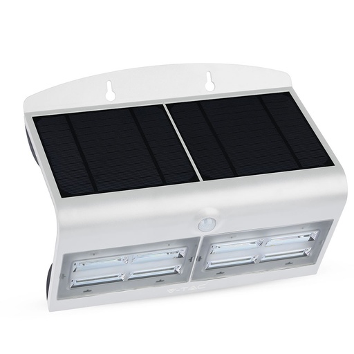 [8278] VT-767-7 7W LED SOLAR WALL LIGHT  -WHITE +BLACK BODY Colorcode 4000K-Day White