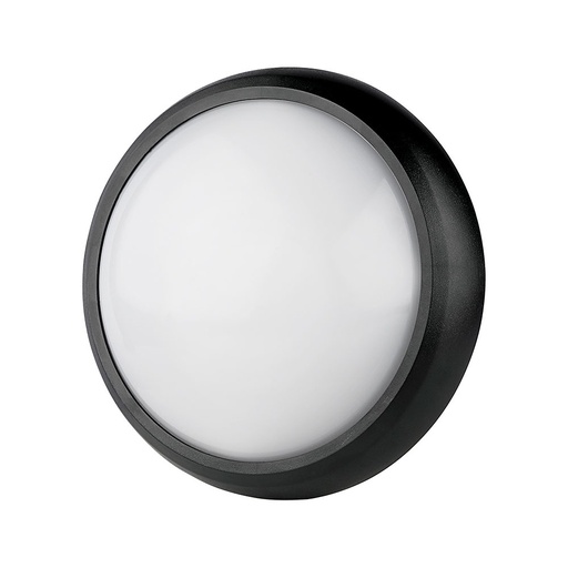 VT-8015 12W VOLLEDIG RONDE IP54 KOEPELVERLICHTING ZWARTE BEHUIZING