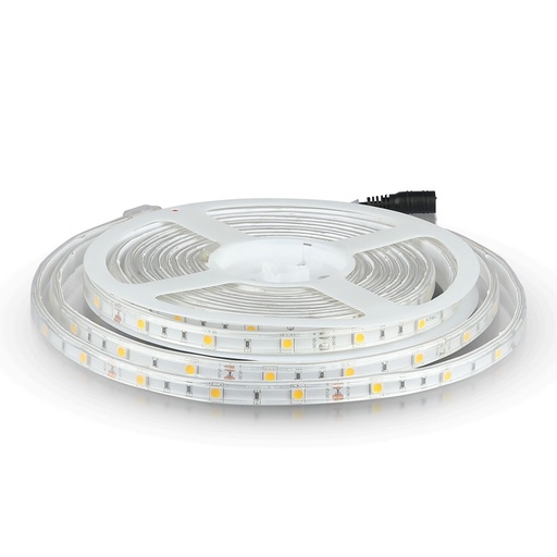 [2155] VT-5050-60 9.6W LED STRIP LIGHT IP65 (5M/ROLL) - 6000K -12VDC