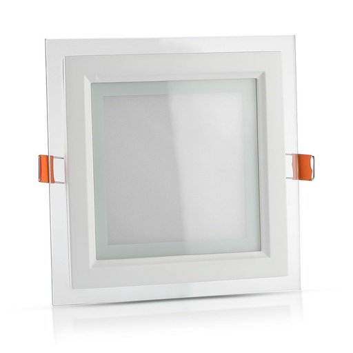 [6276] VT-602G SQ 6W Panneaux LED carrés en verre  4000K