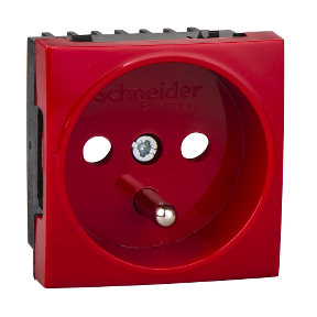 [DLX-24546R] 45x45 GROUNDED SOCKET RED