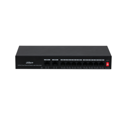 [DH-PFS3010-8ET-96-V2] DH-PFS3010-8ET-96-V2 10-Port Unmanaged Desktop Switch 8-port Fast Ethernet PoE + 2-port Gigabit Ethernet 96W