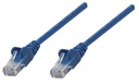 INT Network Cable, Cat6 Compatible, CCA, U/UTP, PVC, RJ45, 0.25 m, Blue, Bag