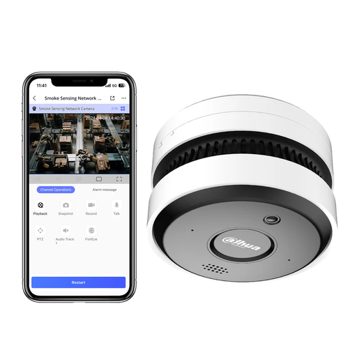 [HY-SAV849HA-E] HY-SAV849HA-E 5MP IR AI-fire Smoke &amp; Fire Sensing IP/POE Network Camera